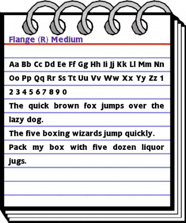 Flange BQ Regular animated font preview