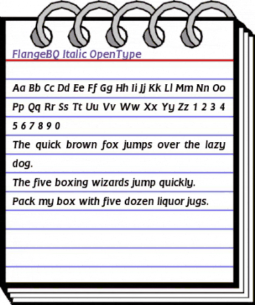 Flange BQ Regular animated font preview