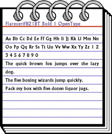 Flareserif 821 Bold animated font preview Flareserif 821 Bold animated font preview
