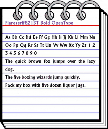 Flareserif 821 Bold animated font preview Flareserif 821 Bold animated font preview