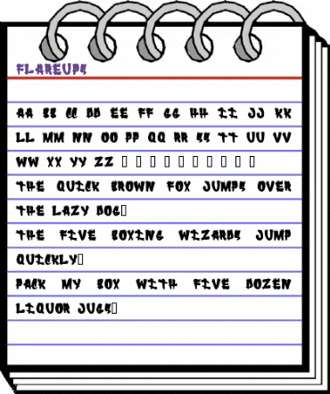 FLAREUPS Regular animated font preview FLAREUPS Regular animated font preview