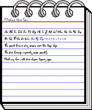 Flashing Regular animated font preview