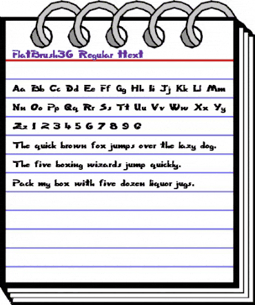 FlatBrush36 Regular animated font preview FlatBrush36 Regular animated font preview