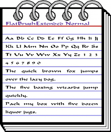 FlatBrushExtended Normal animated font preview