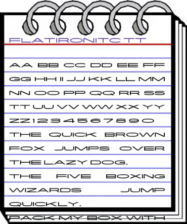 FlatironITC TT Regular animated font preview