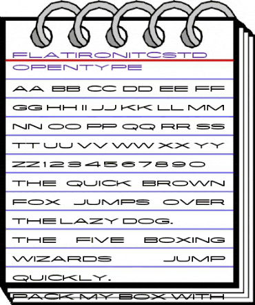 Flatiron ITC Std Regular animated font preview Flatiron ITC Std Regular animated font preview