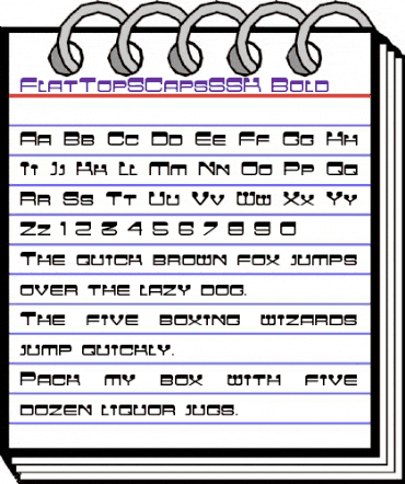 FlatTopSCapsSSK Bold animated font preview