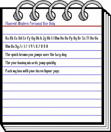 Flaurent Modern Regular animated font preview