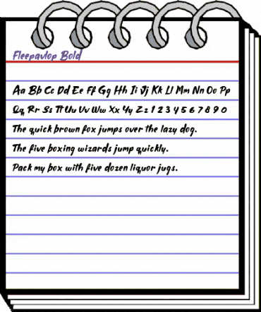 Fleepavlop Bold animated font preview