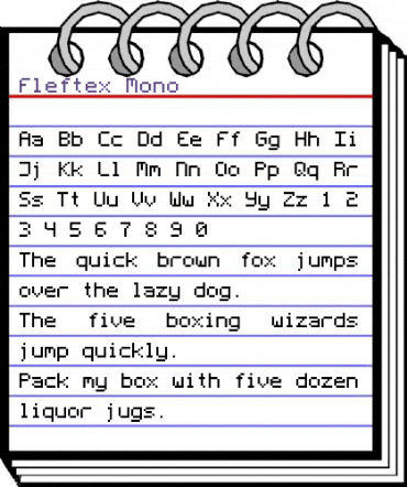 Fleftex Monospace animated font preview