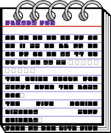 Fleshy Pad Regular animated font preview