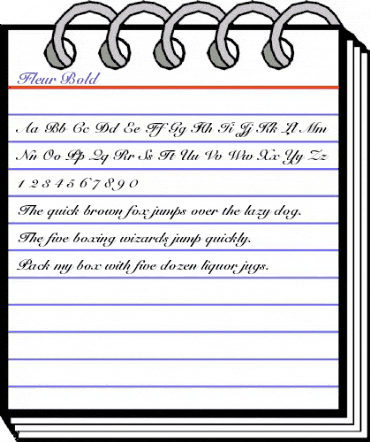 Fleur Bold Regular animated font preview