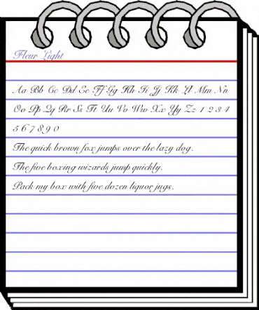 Fleur Light Regular animated font preview