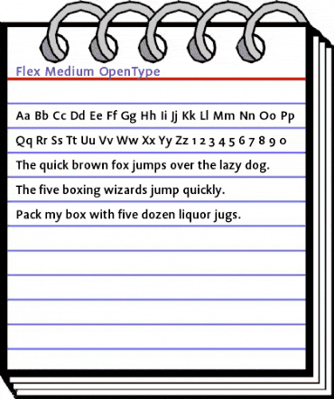 Flex Medium animated font preview