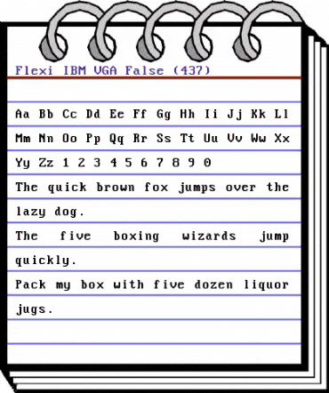 Flexi IBM VGA False (437) Regular animated font preview