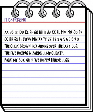 Flicker DEMO Regular animated font preview