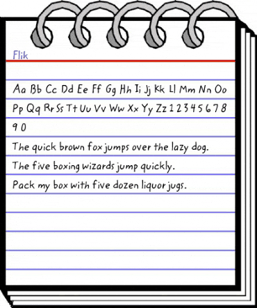Flik Regular animated font preview