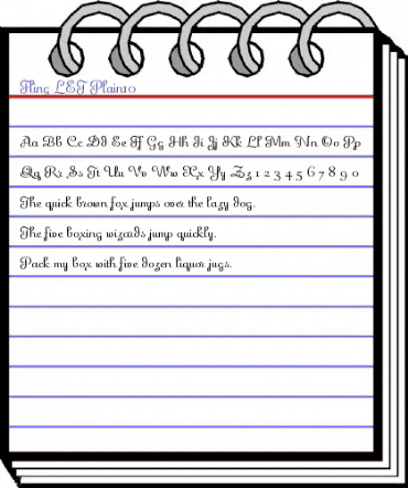 Fling LET Plain animated font preview