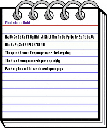 Flintstone Bold animated font preview Flintstone Bold animated font preview