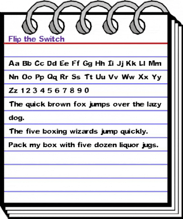 Flip the Switch Regular animated font preview