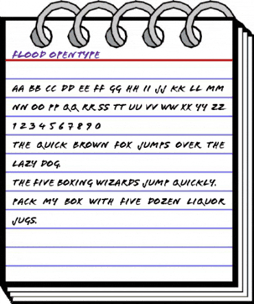 Flood Regular animated font preview Flood Regular animated font preview