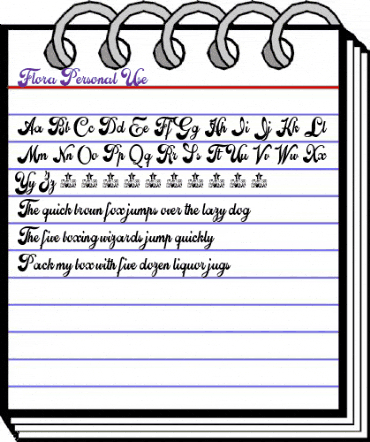 Flora Personal Use Regular animated font preview