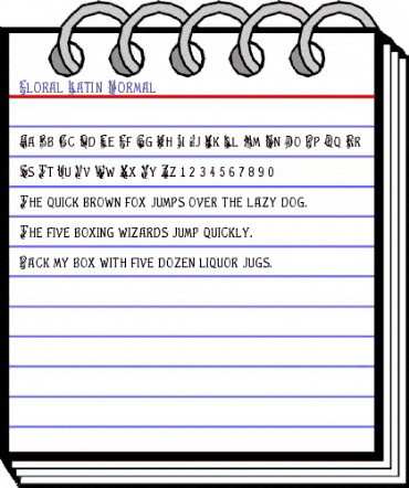 Floral Latin Normal animated font preview