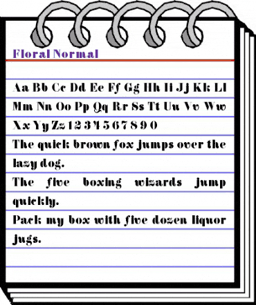 Floral Normal animated font preview