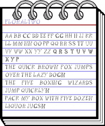 FloralTwo Regular animated font preview