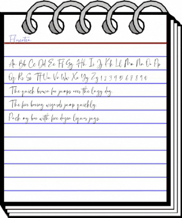 Florentea Regular animated font preview