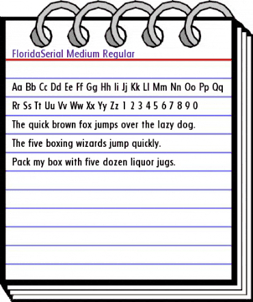 FloridaSerial-Medium Regular animated font preview