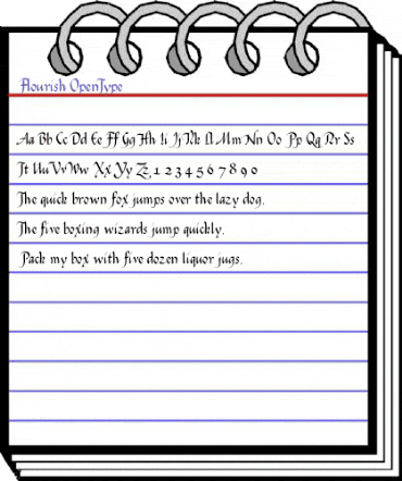 Flourish Regular animated font preview Flourish Regular animated font preview