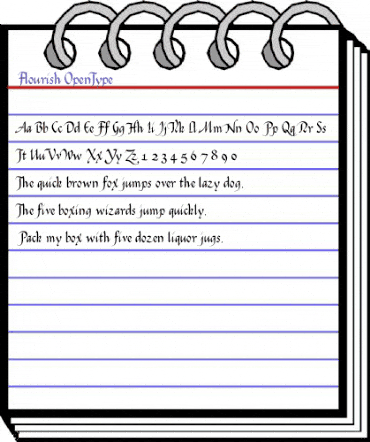 Flourish Regular animated font preview