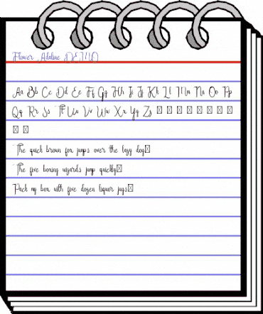 Flower Adaline DEMO Regular animated font preview