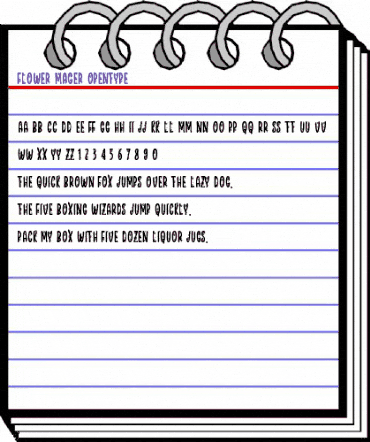 Flower Mager Regular animated font preview