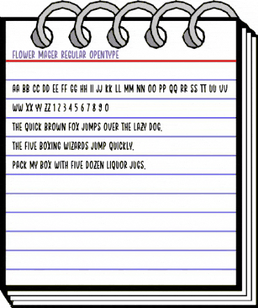 Flower Mager Regular Regular animated font preview