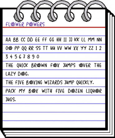 Flower Powers Regular animated font preview