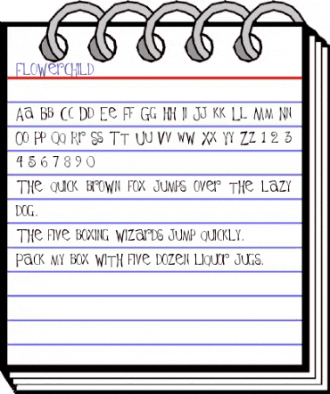 Flowerchild Plain animated font preview