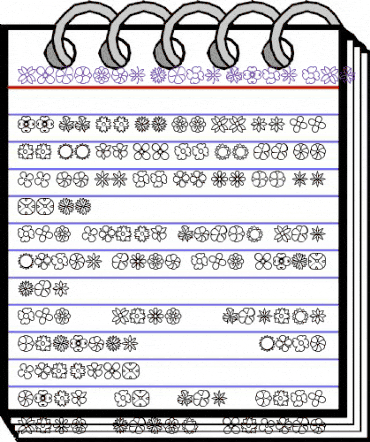 Flowers dots bats tfb Regular animated font preview