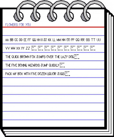 Flowers for you Regular animated font preview