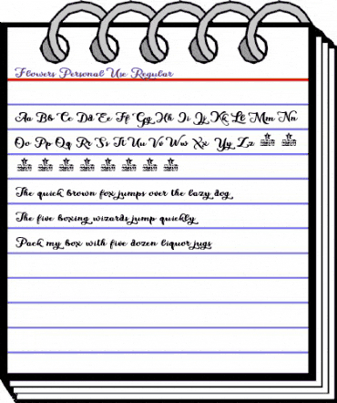 Flowers Personal Use Regular animated font preview