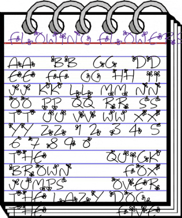 Flowing Flowers Regular animated font preview