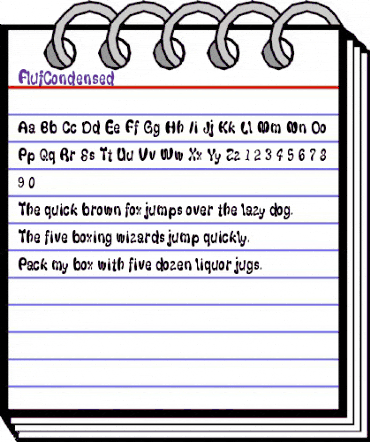 FlufCondensed Regular animated font preview