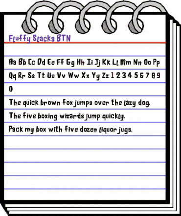 Fluffy Slacks BTN Regular animated font preview