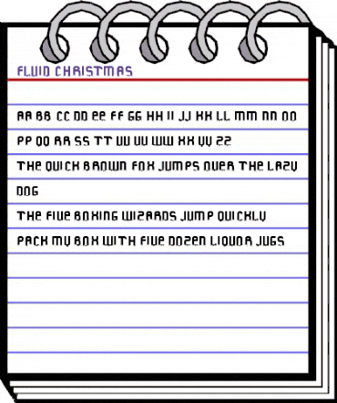 Fluid Christmas Regular animated font preview