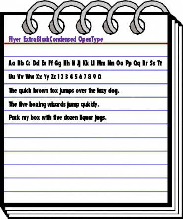 Flyer Extra Black Condensed animated font preview Flyer Extra Black Condensed animated font preview