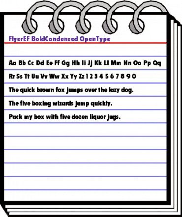 FlyerEF BoldCondensed animated font preview