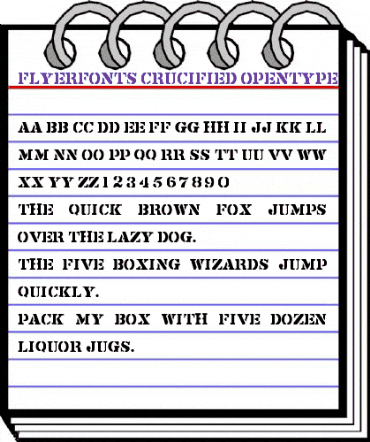 Flyerfonts Crucified animated font preview