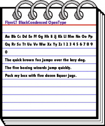 Flyer LT Black Condensed animated font preview