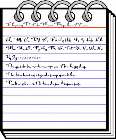 FlyingDutchMan1 Regular animated font preview